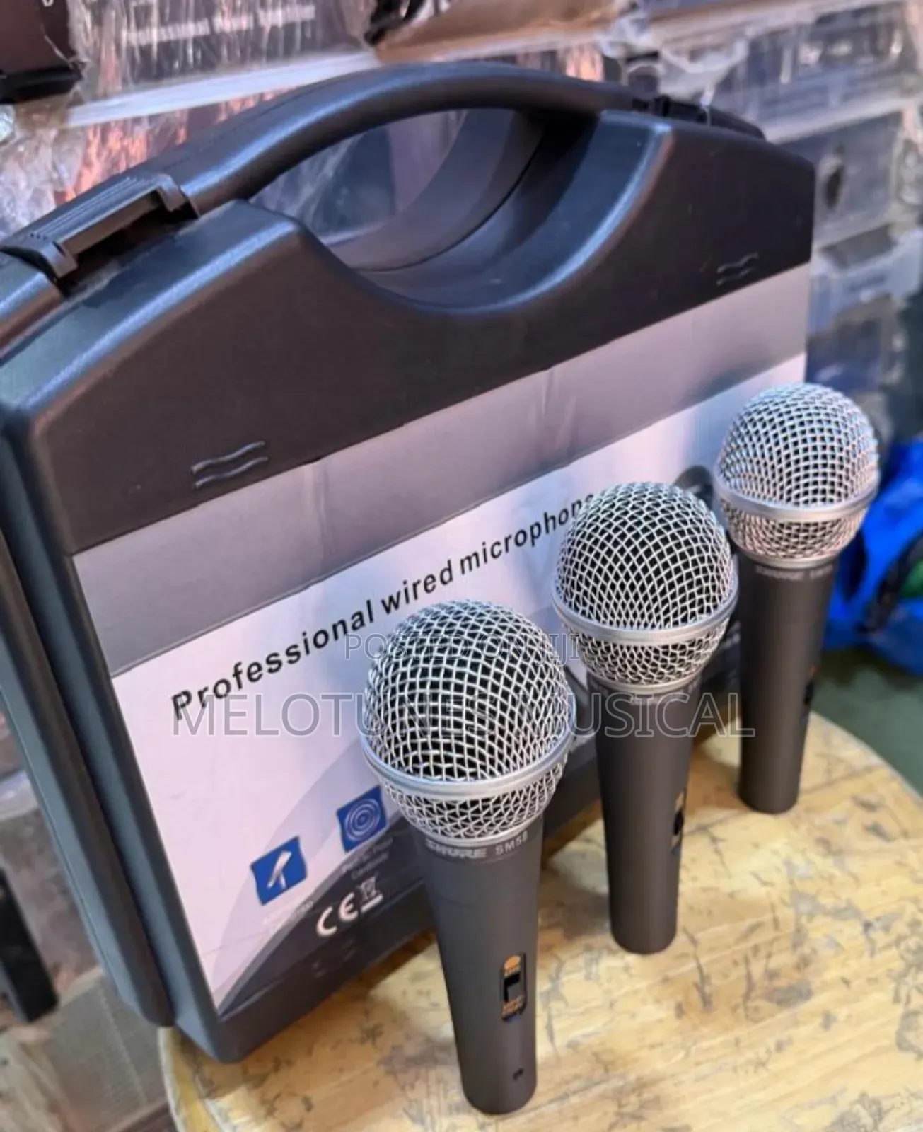 Shure SM58 3-Piece Wired Dynamic Vocal Microphone Set