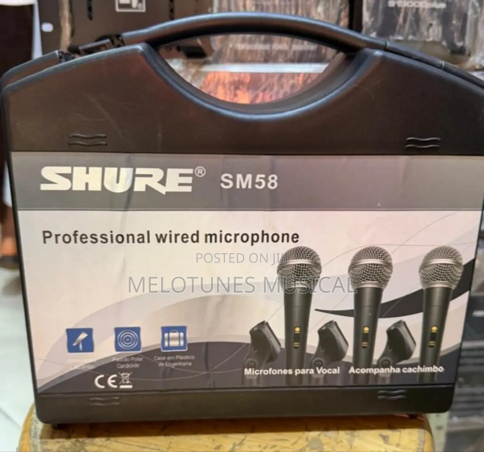 Shure SM58 3-Piece Wired Dynamic Vocal Microphone Set