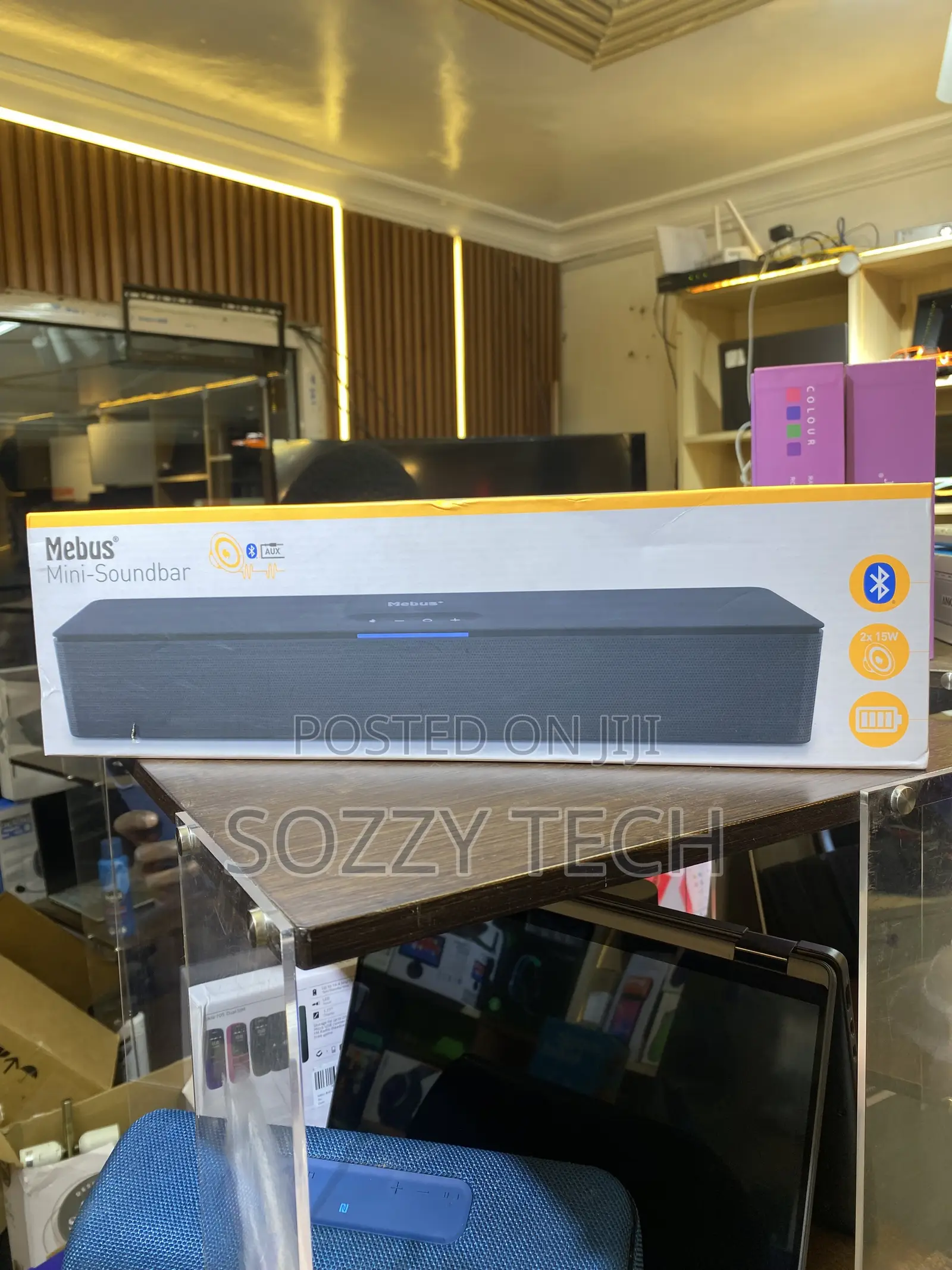Mebus Mini Soundbar, 2.1CH Mini Sound Bar, 30W Speaker With BT