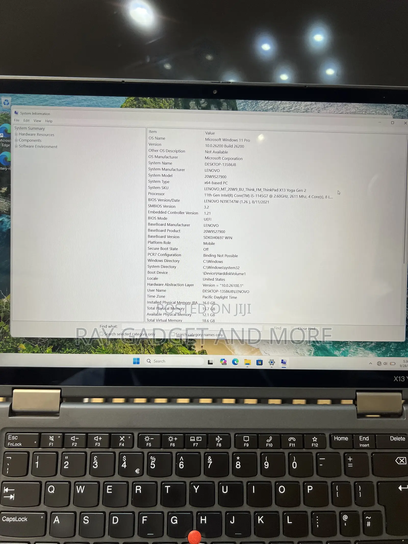 Laptop Lenovo ThinkPad x13 Yoga 16GB Intel Core i5 SSD 256GB
