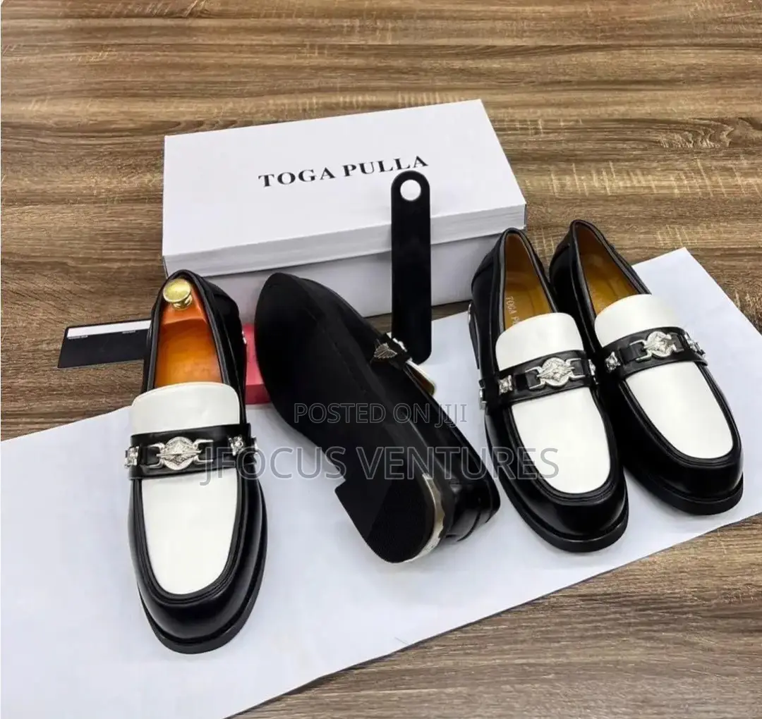 Toga Pulla Black and White Loafer