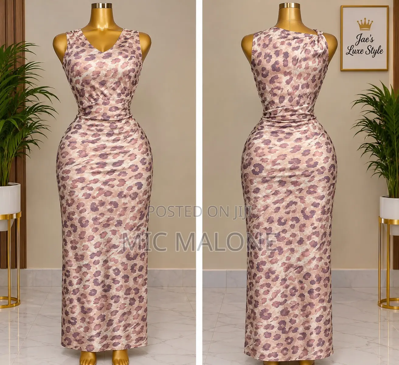 Ladies’ Floral Print Sleeveless Maxi Dress