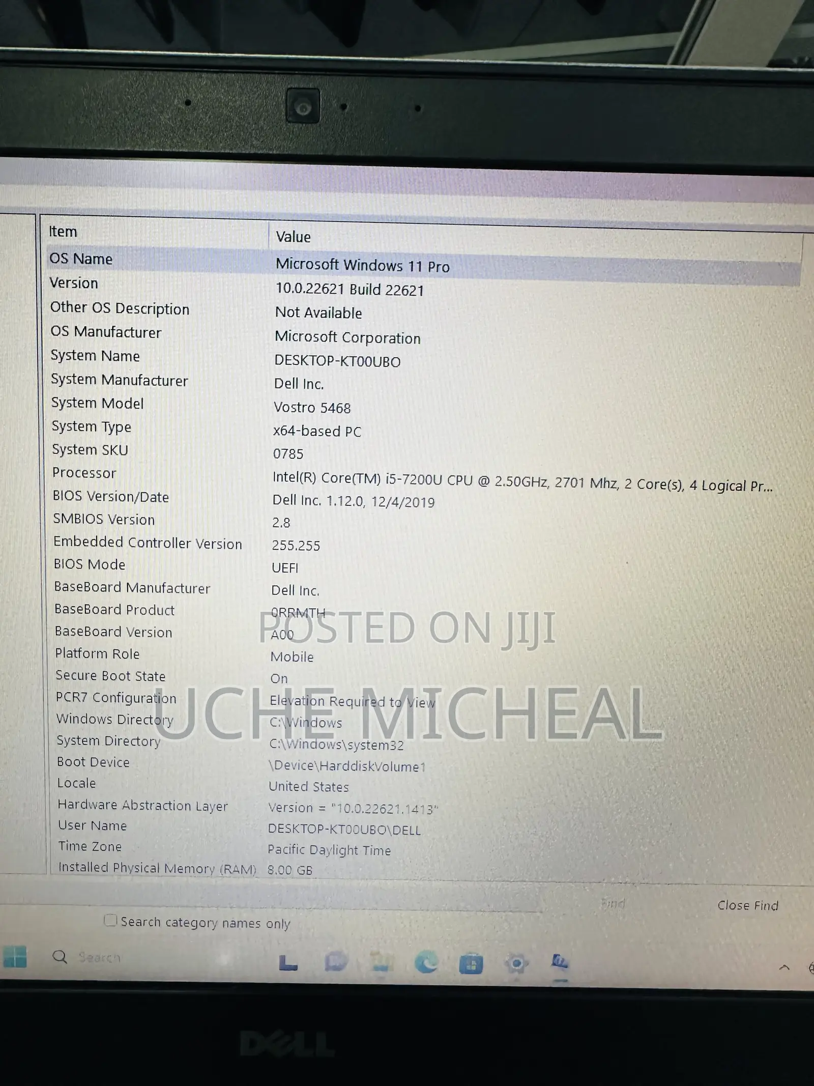 Laptop Dell Vostro 5468 8GB Intel Core i5 SSD 256GB