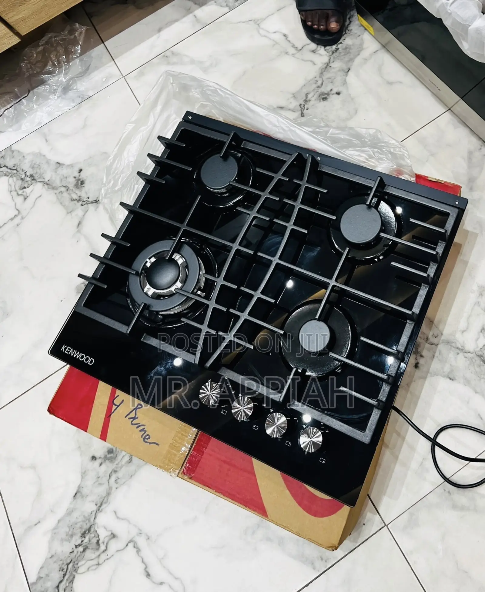 Extremely Classic Kenwood 60cm 4 Gas Hob(Black) Glass