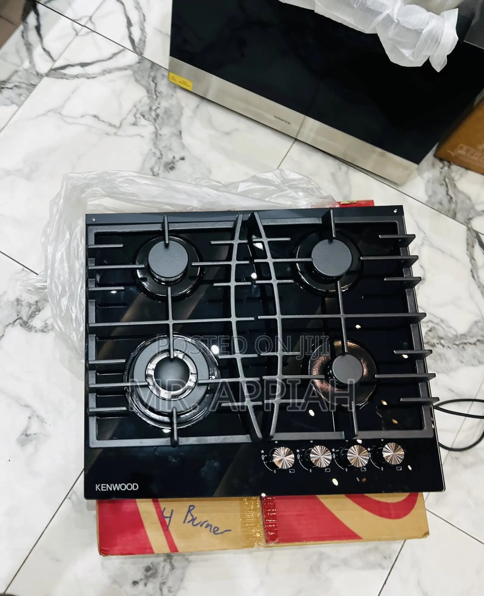 Classic Kenwood 60cm 4 Gas Hob(Black)Tempered Glass