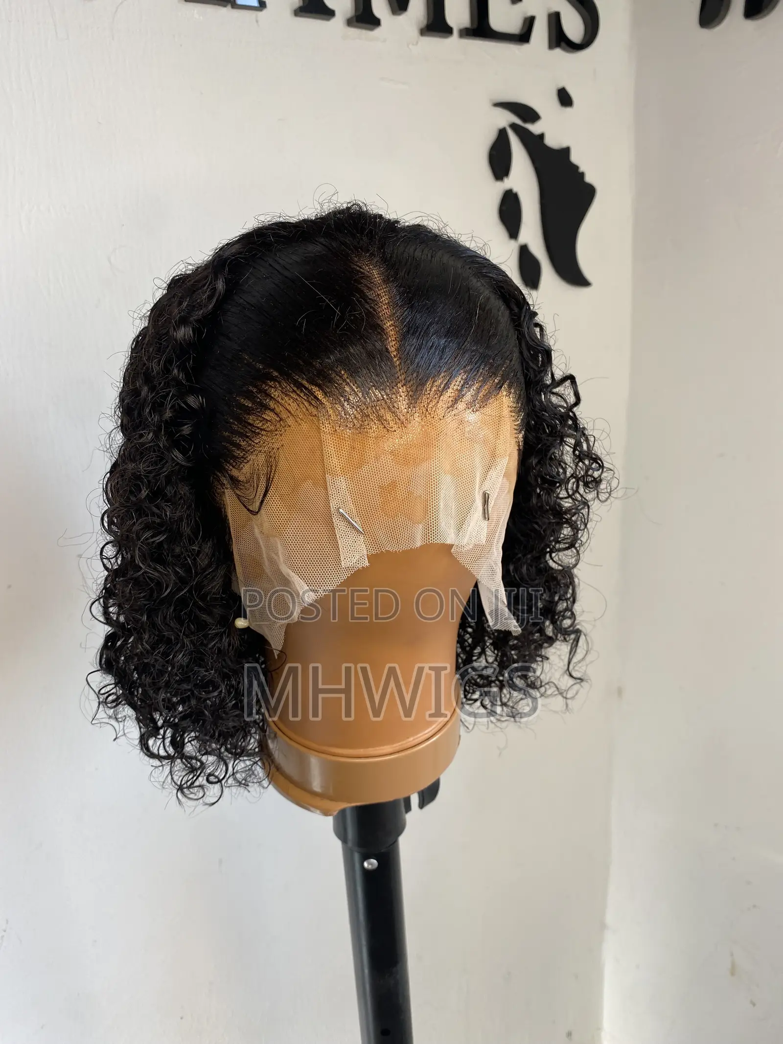 Human Hair Frontal Jerry Curl Wigcap