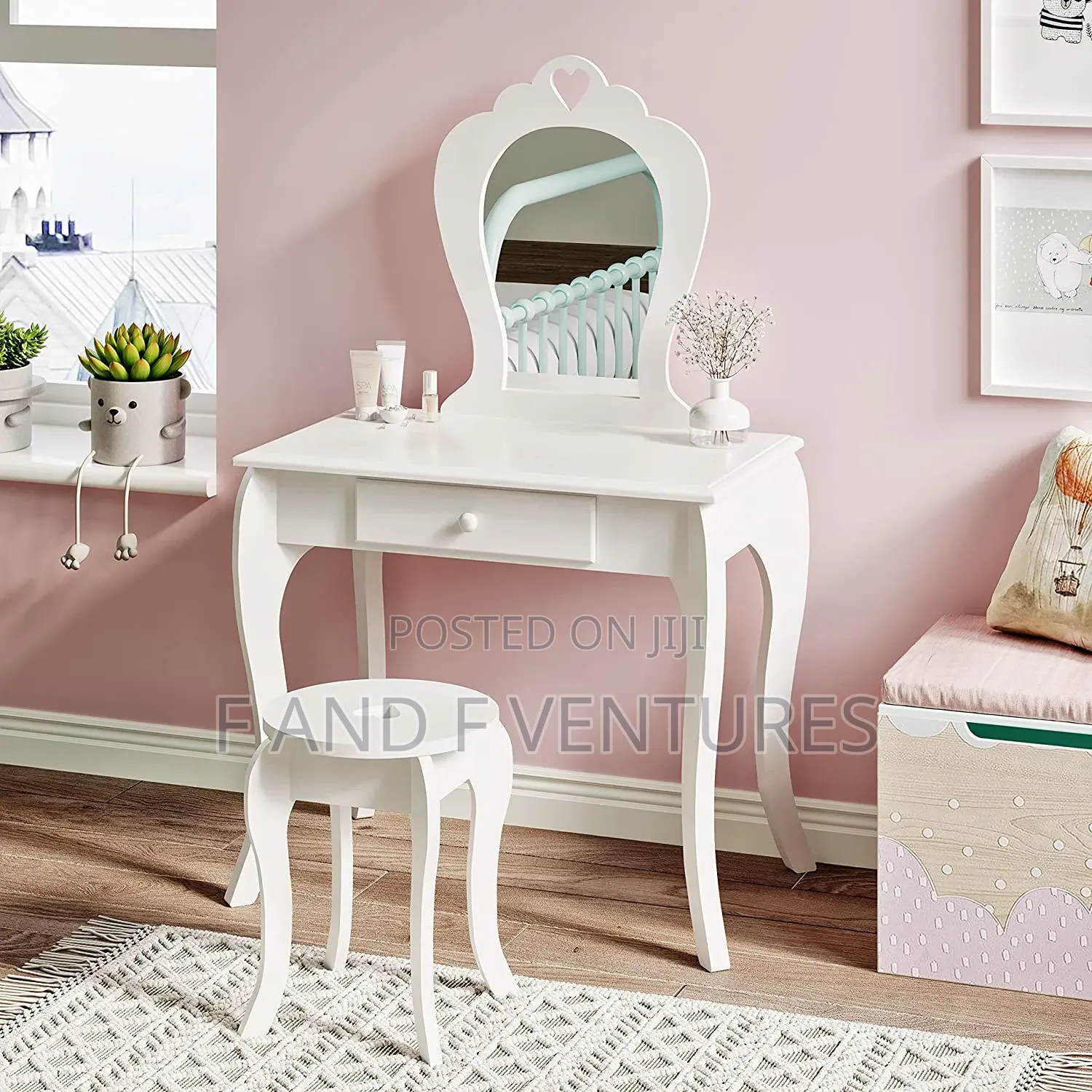 Kids Dressing Table With Chair and Mirror- UK