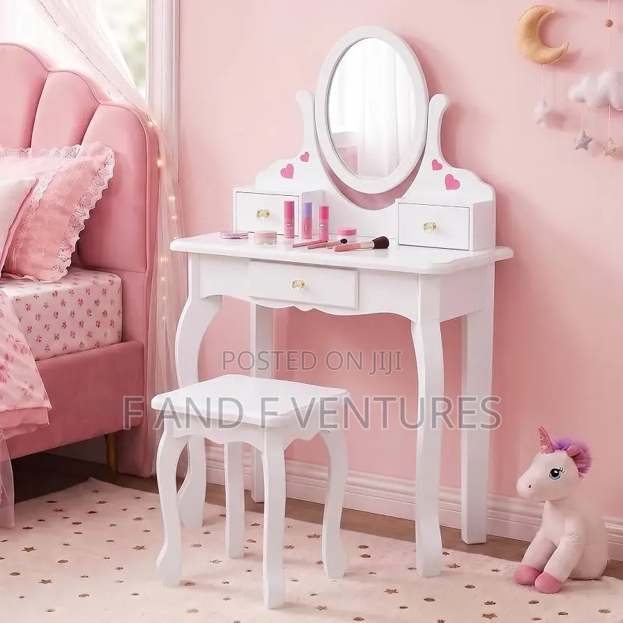 Kids Dressing Table With Chair and Mirror- UK