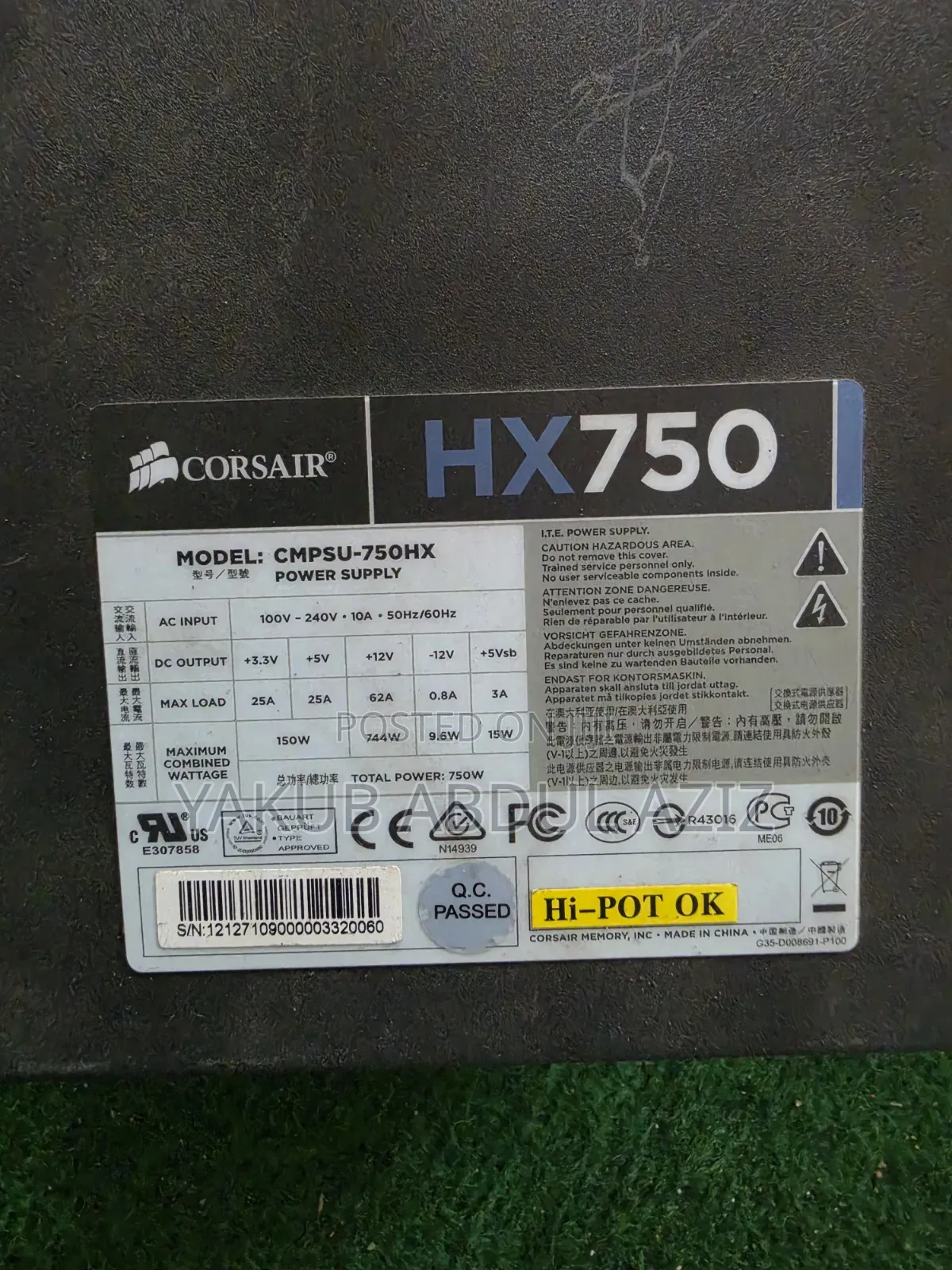 Gaming Power 750w 3 8 Pins in for Big Cards