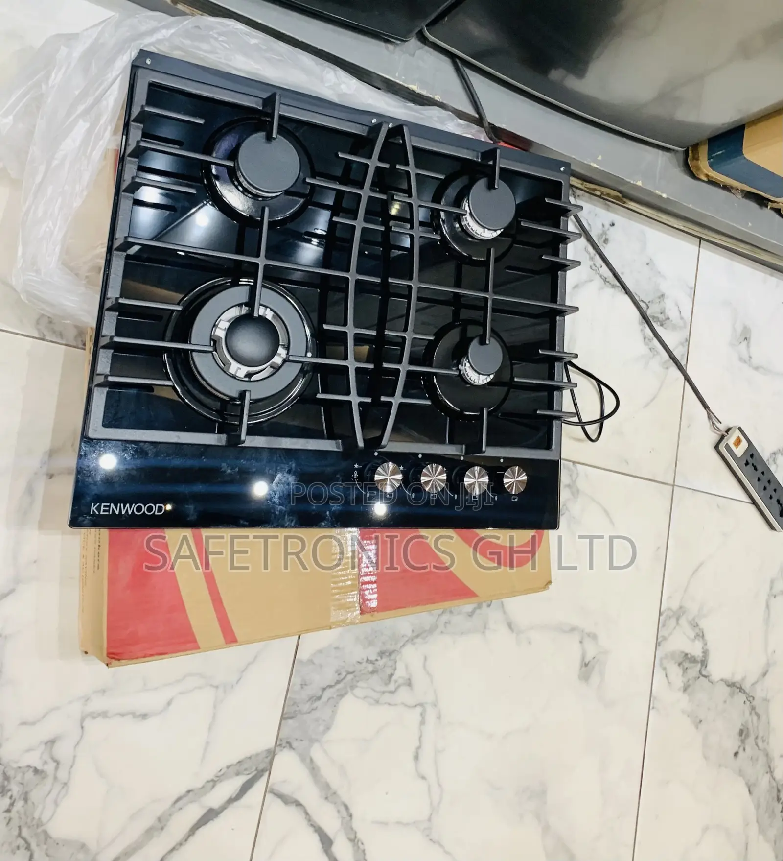 Grab Original Kenwood Inbuilt 60cm Black Glass 4 Gas Hob