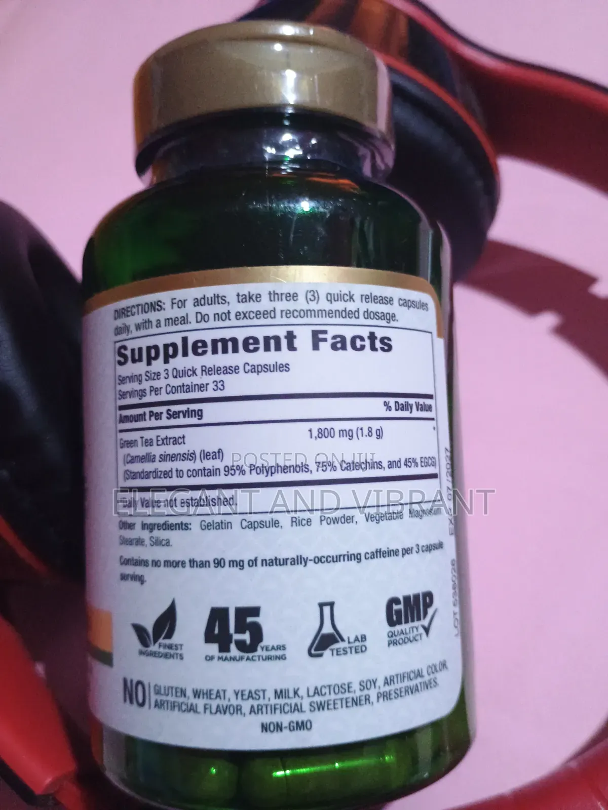 EGCG Green Tea Extract | 1800mg | 100 Capsules |