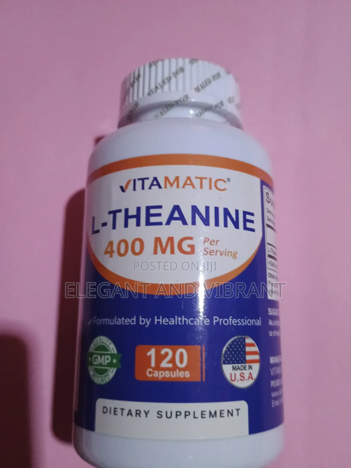 L-Theanine Supplement 400mg Per Serving Supports Calm Relxation120Caps
