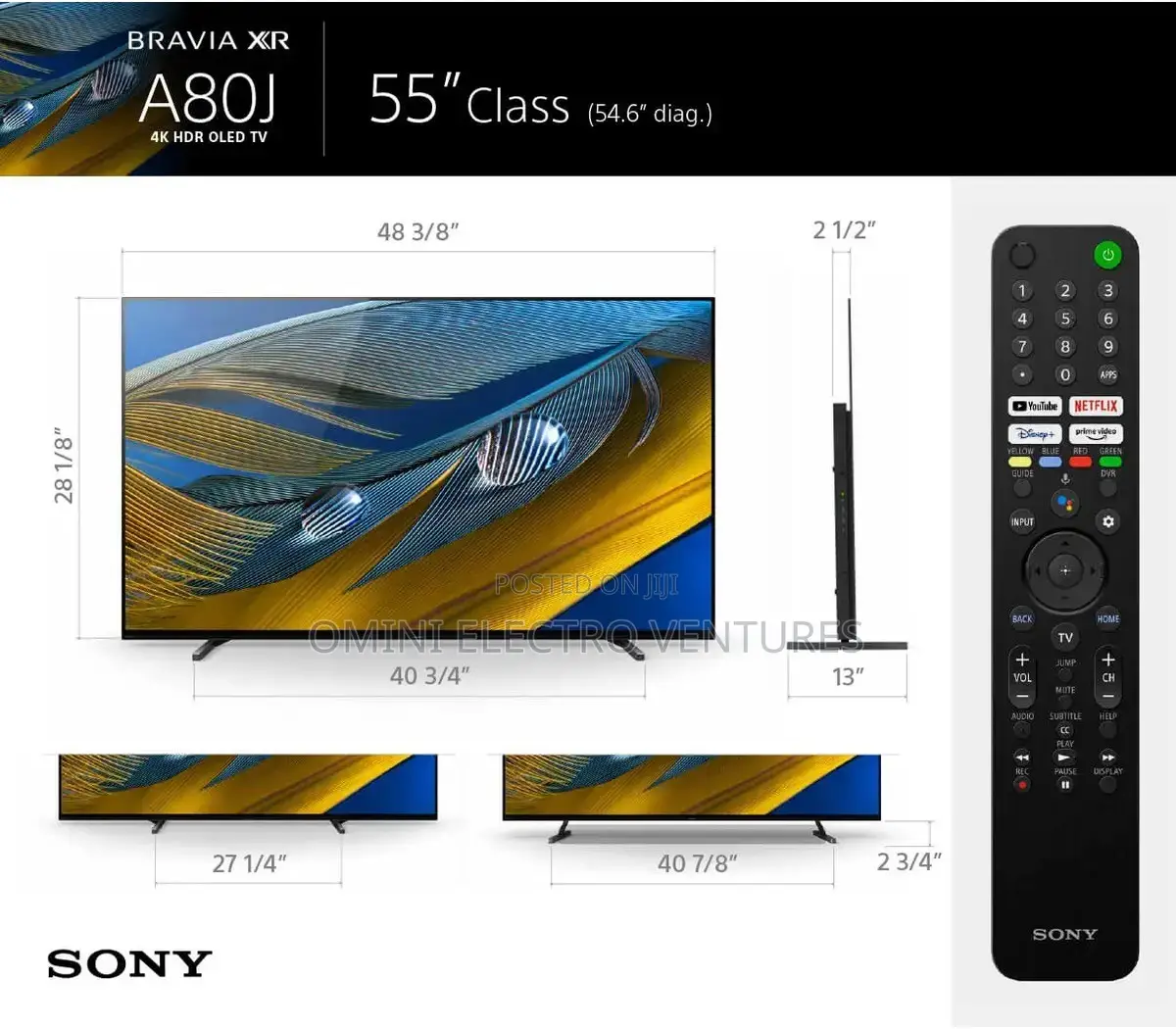 Sony 55” Oled Bravia A80J