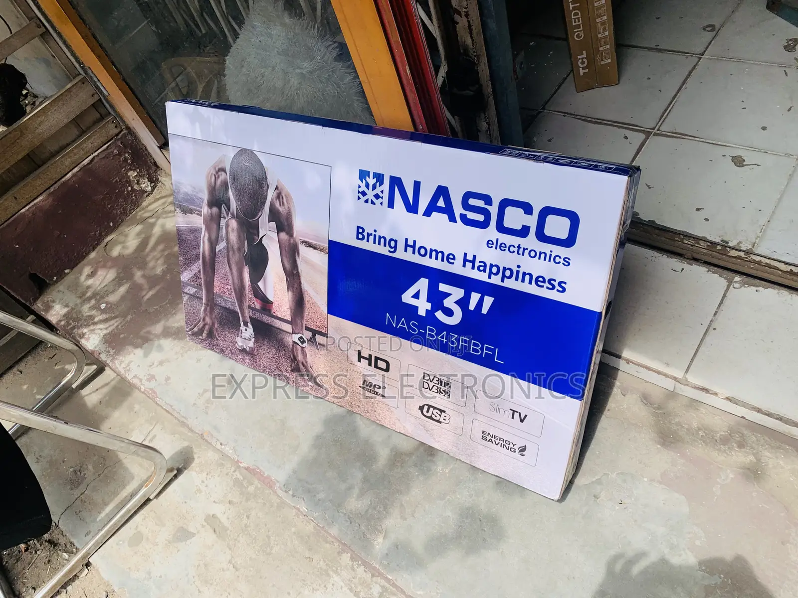 Nasco 43′′ LED Digital Satellite Television FHD Flat-Screen
