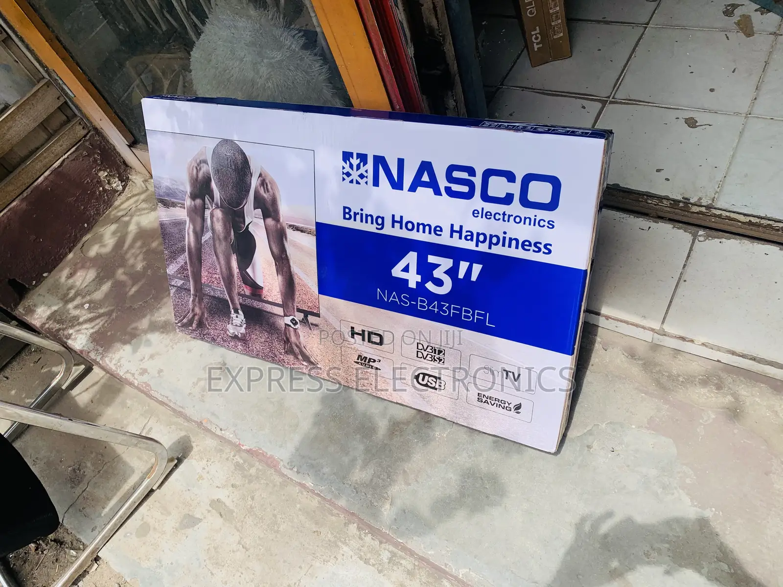 Nasco 43′′ LED Digital Satellite Television FHD Flat-Screen