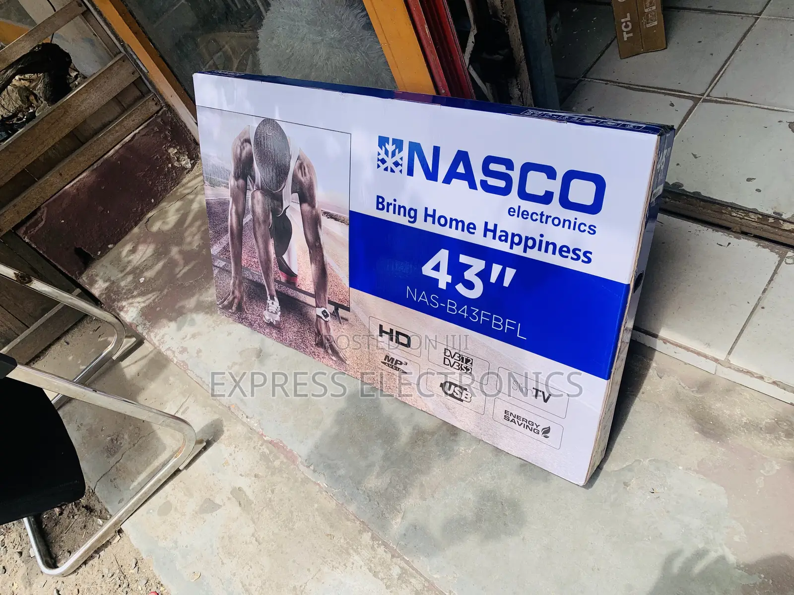 Call  Nasco 43′′ LED Digital Satellite Television FHD Flat-Screen