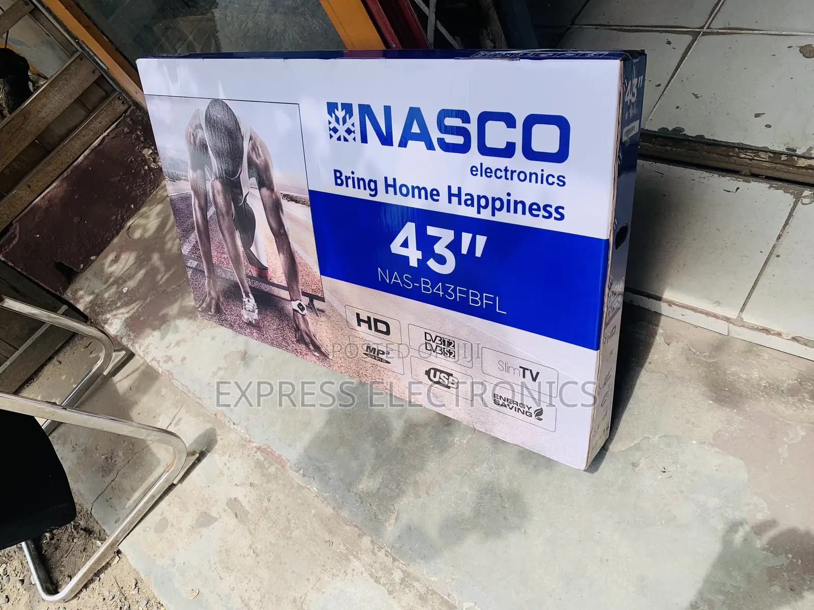 Call  Nasco 43′′ LED Digital Satellite Television FHD Flat-Screen
