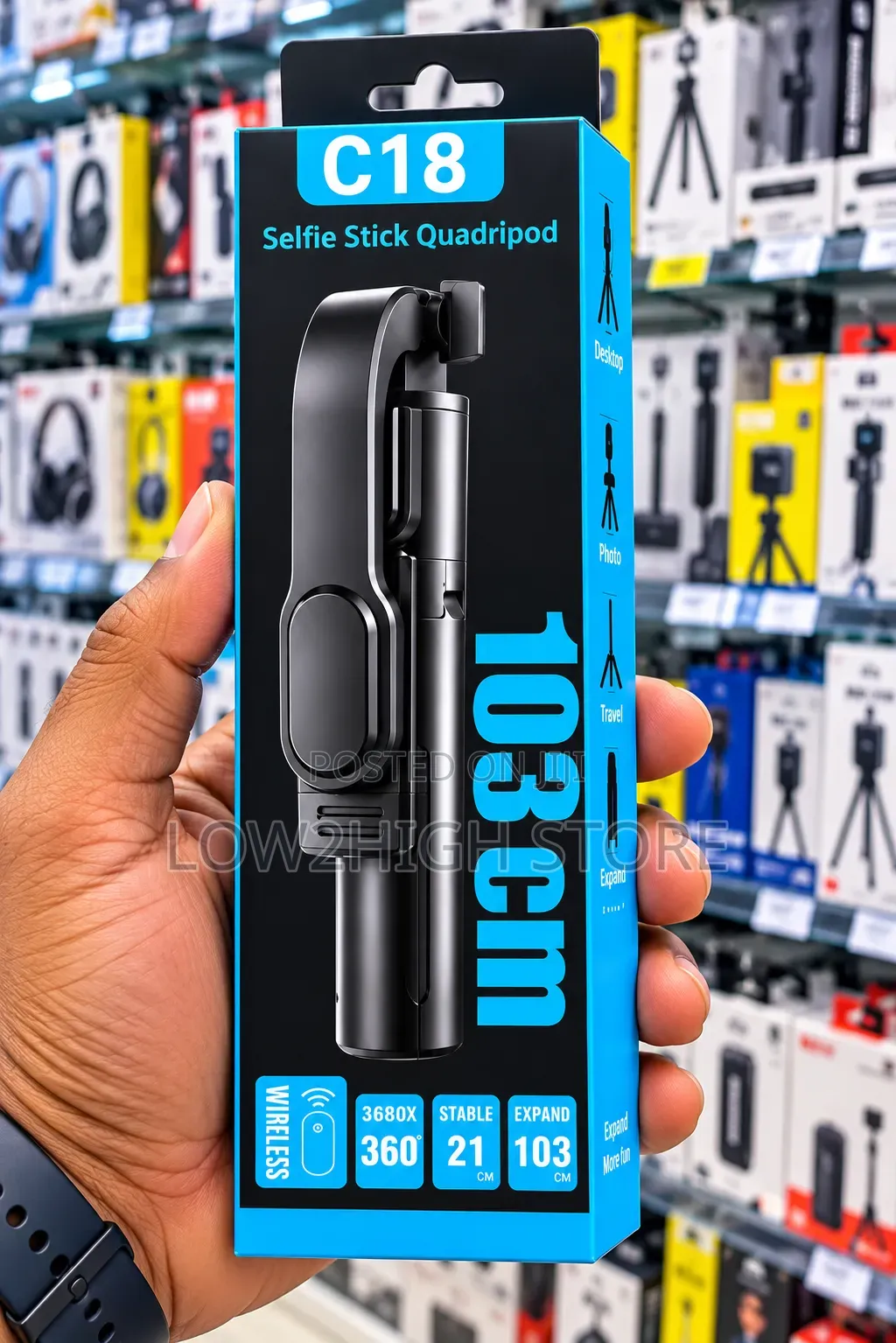 C18 Selfie Stick Quadripod