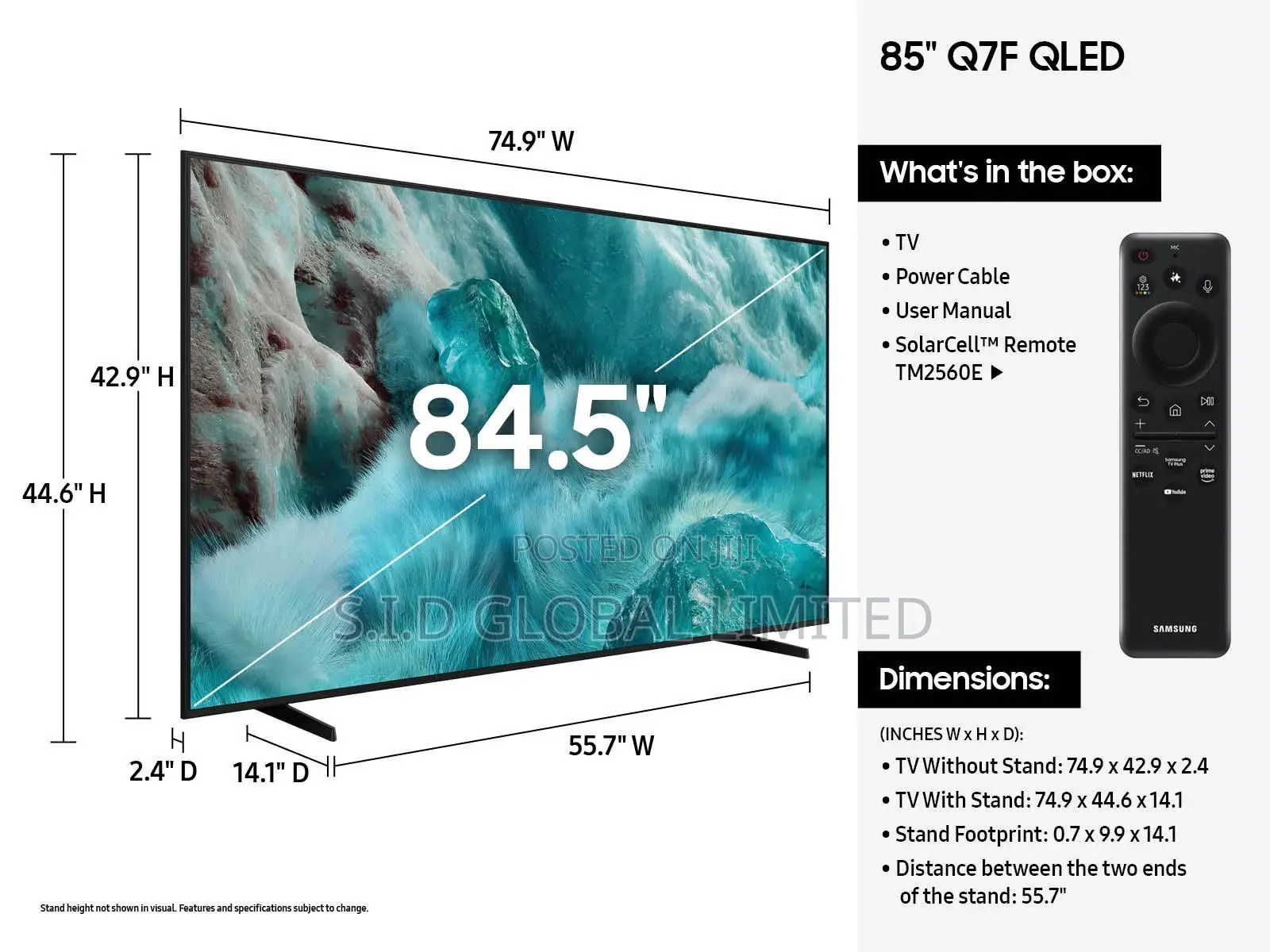Samsung 85” QLED 85Q7F) Quantum HDR 4K Upscaling, Gaming Hub, Alexa