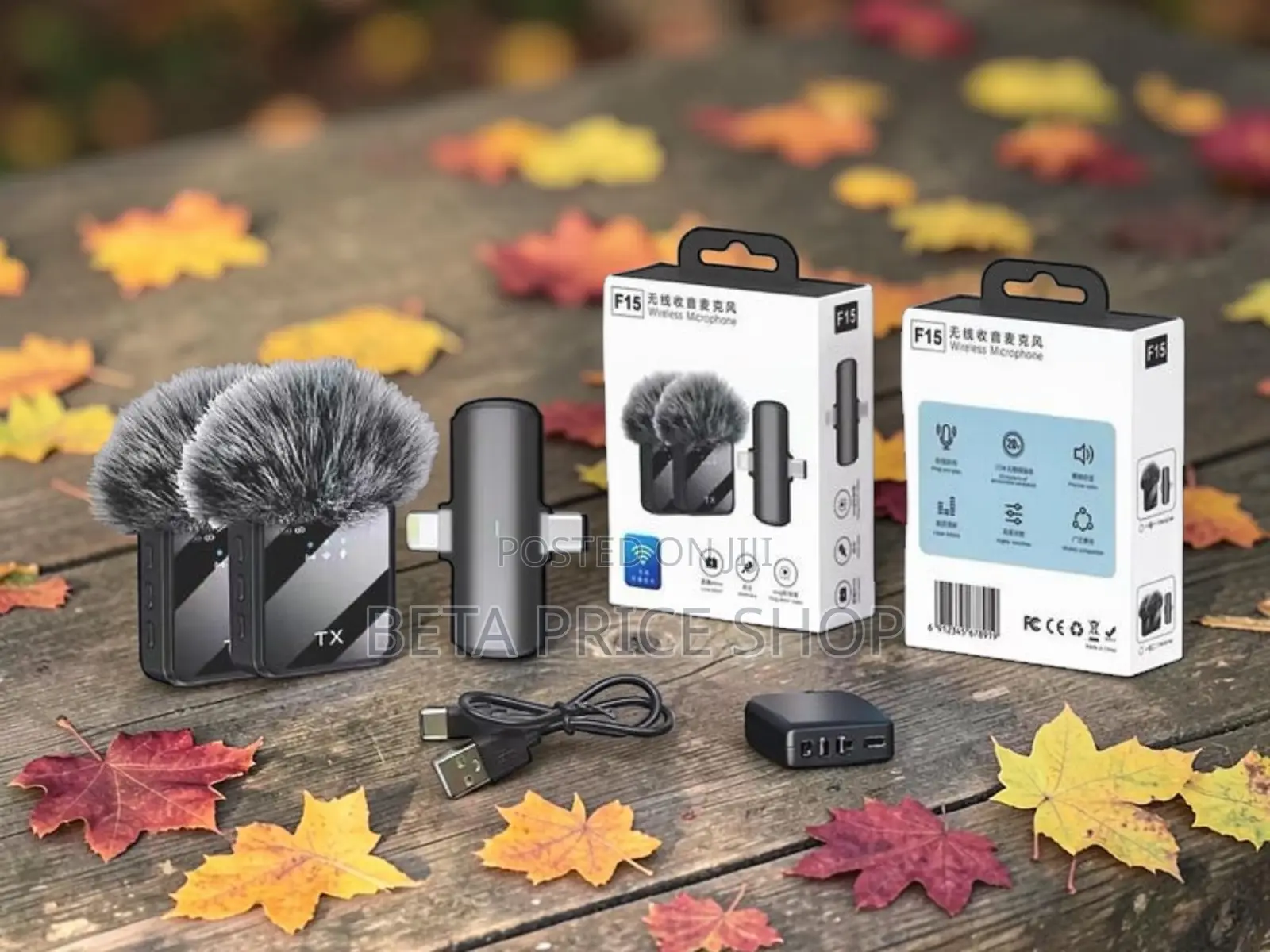 2-in-1 Wireless Lavalier Lapel Mini Microphone With Noise Reduction