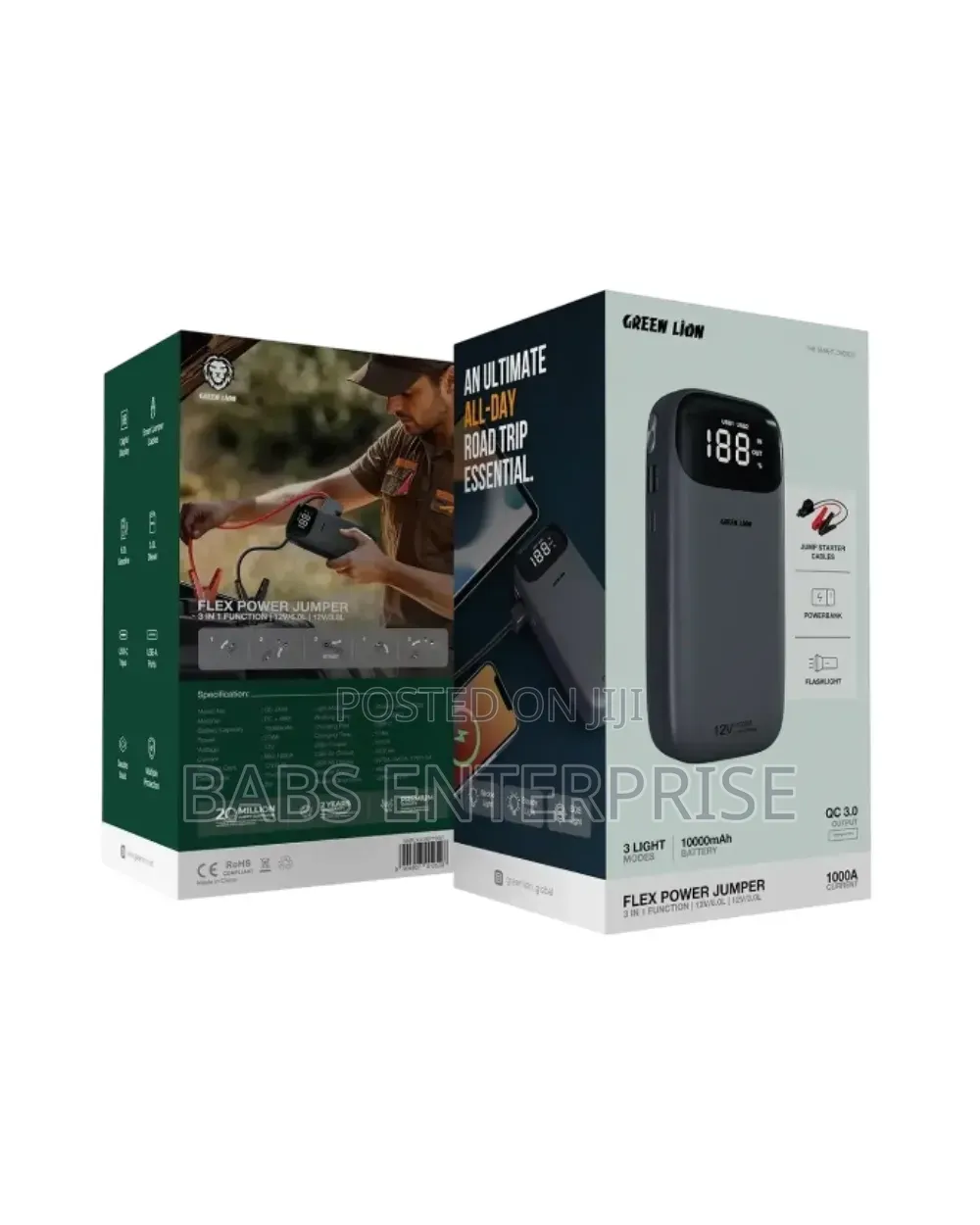 Green Lion Flex Power Jump Starter and Power Bank 10000mAh