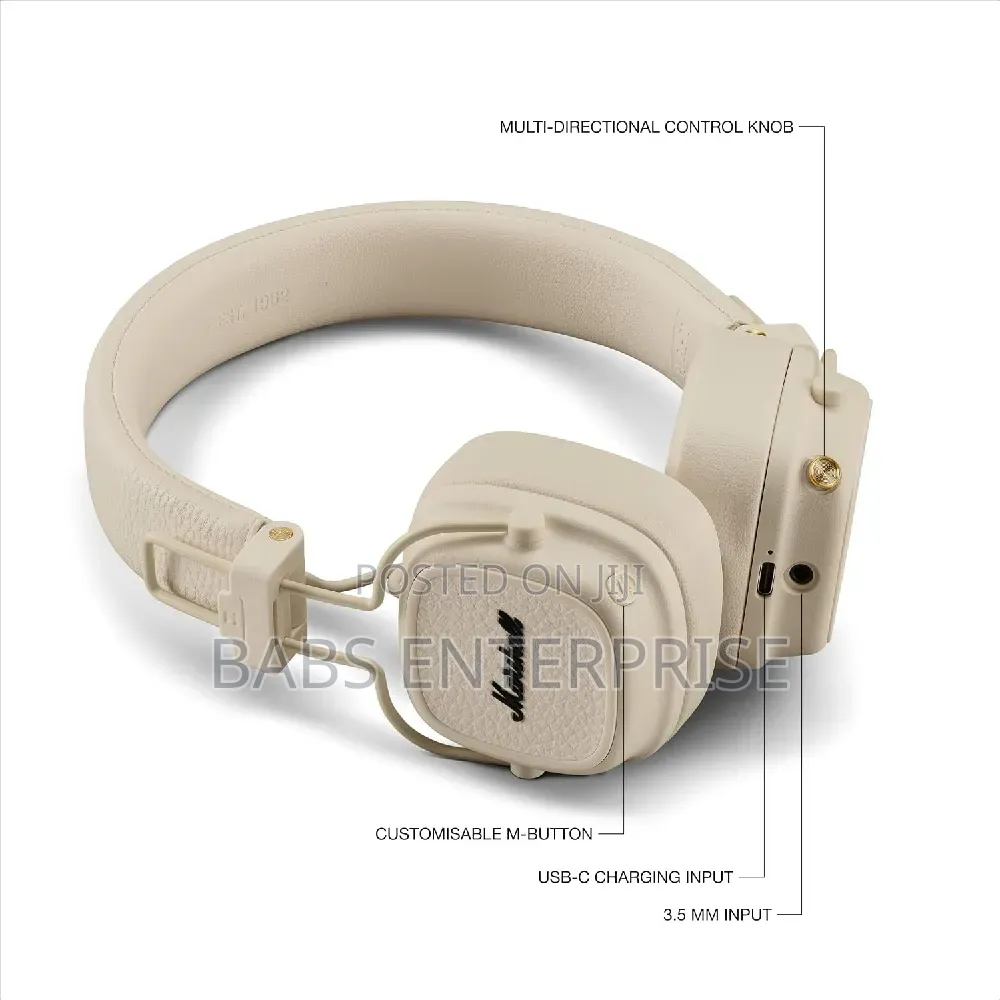 Marshall Major v Wireless on-Ear Headphone – Cream