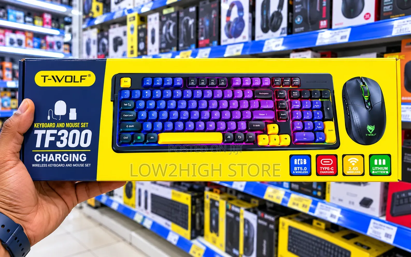 T-Wolf TF300 Wireless Keyboard Mouse Combo