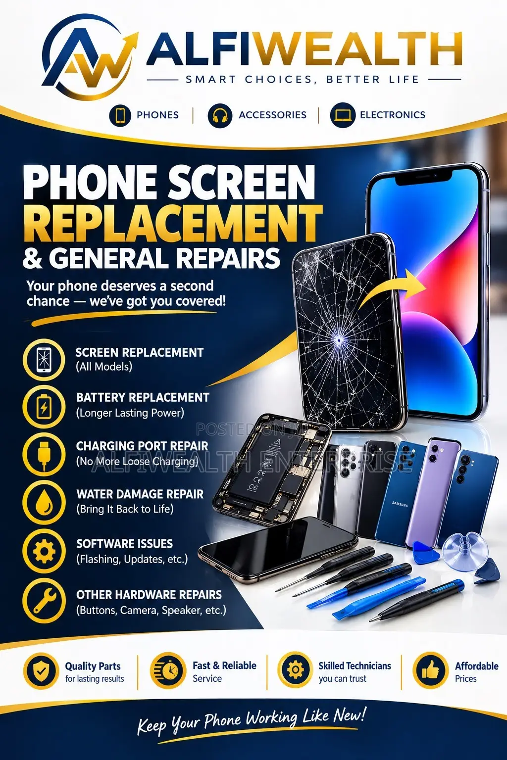 Phone Screen Replacement General Repairs | ALFIWEALTH Enterprise
