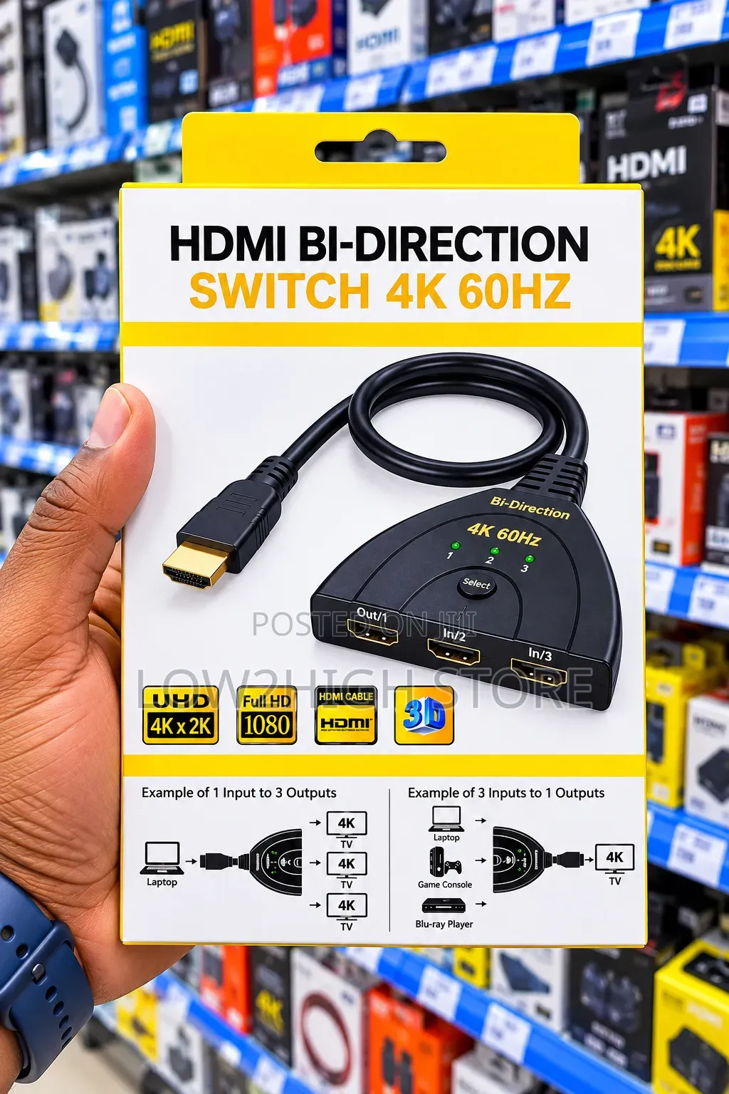 Bi-Directional 3-Port HDMI Switch
