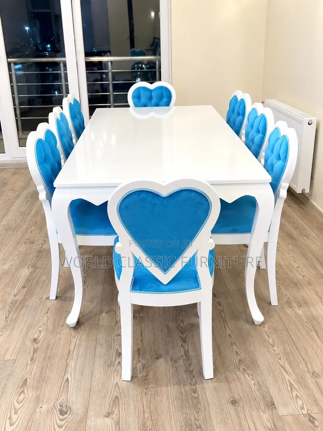Luxury Royal Heart-Back Dining Set