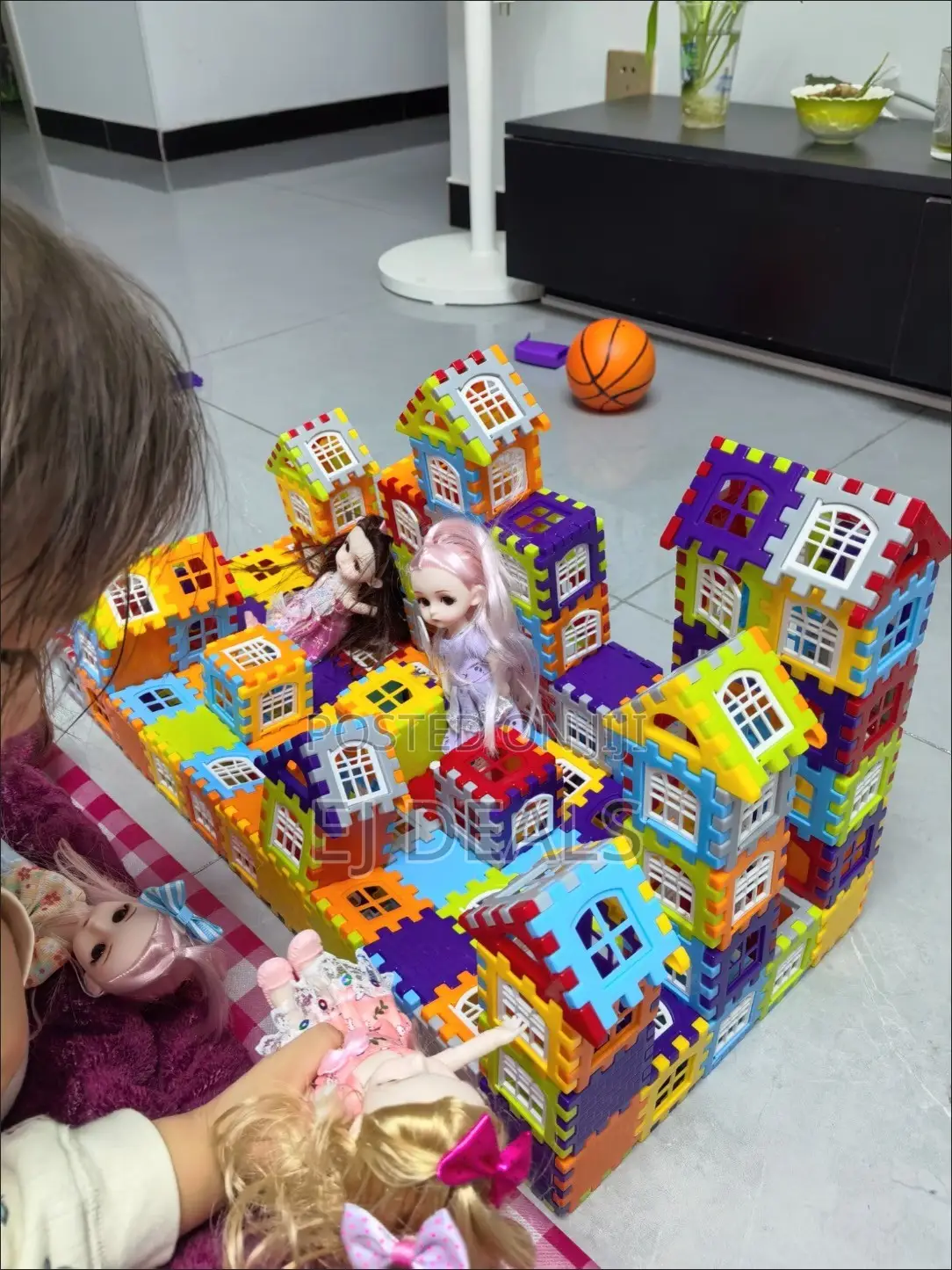 Extra Large Building Blocks Safe for Children 210 Pieces With Storage