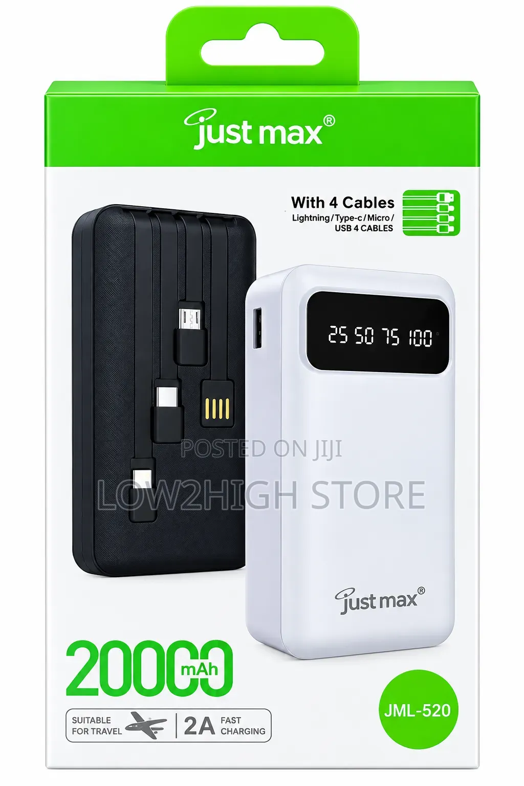 Just Max JML-520 20,000mAh Power Bank