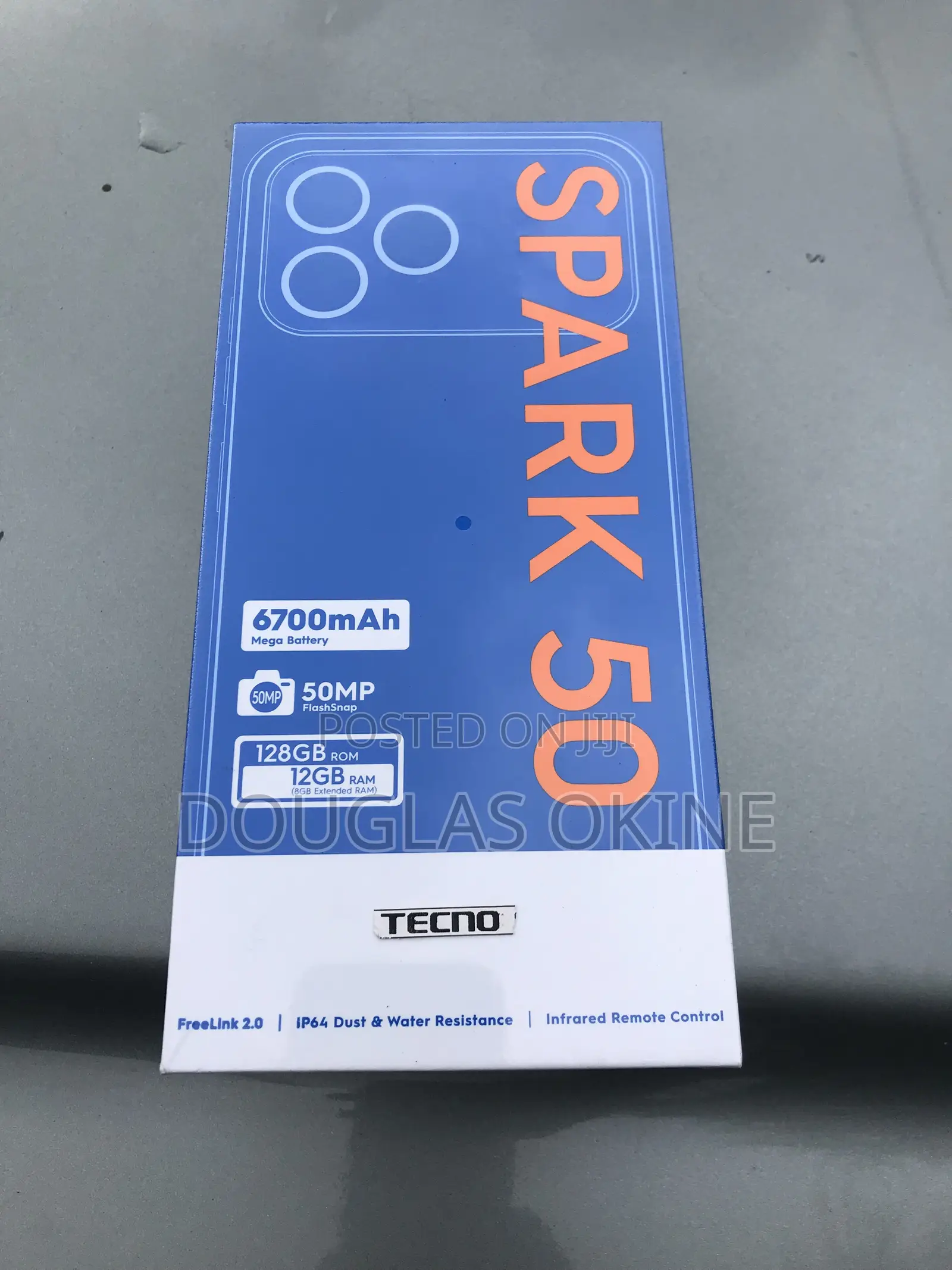 New Tecno Spark 50 128 GB Gray