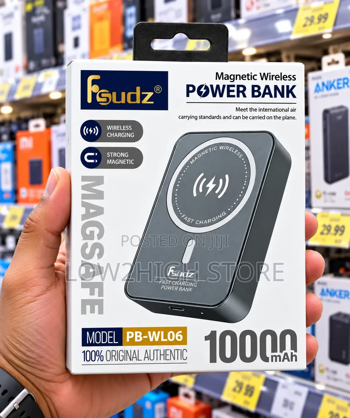 Fsudz PB-WL06 10,000mAh Magnetic Wireless Power Bank