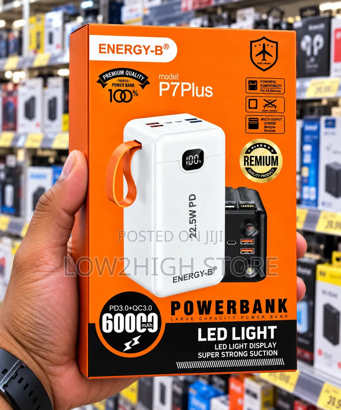 Energy-B P7Plus 60,000mAh Fast-Charging Power Bank