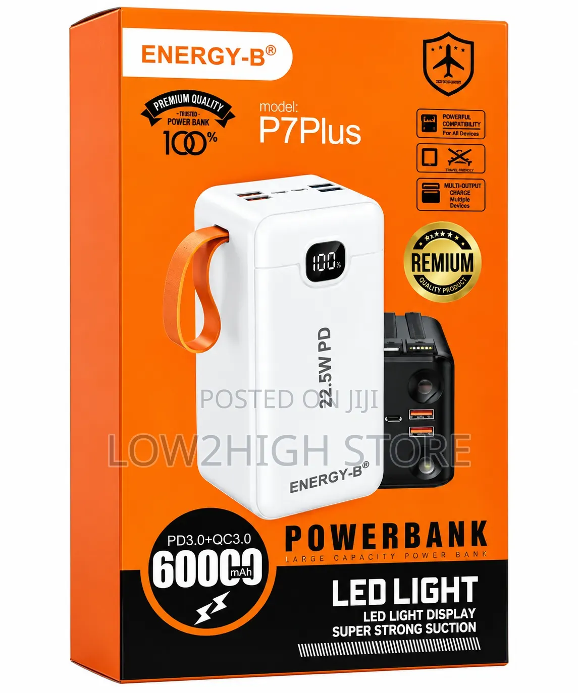 Energy-B P7Plus 60,000mAh Fast-Charging Power Bank
