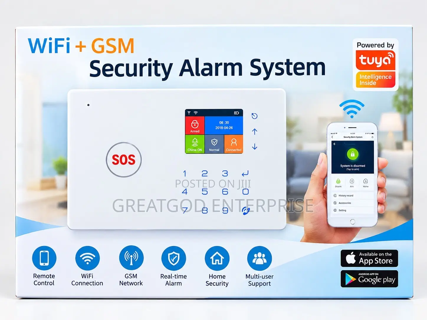 Tuya WiFi + GSM Security Alarm System