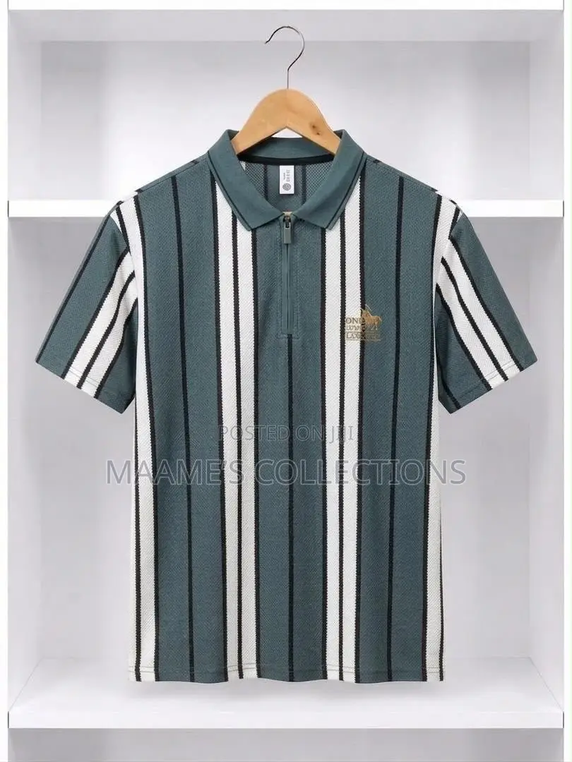 Men’s Striped Polo Shirt – Premium Casual Wear