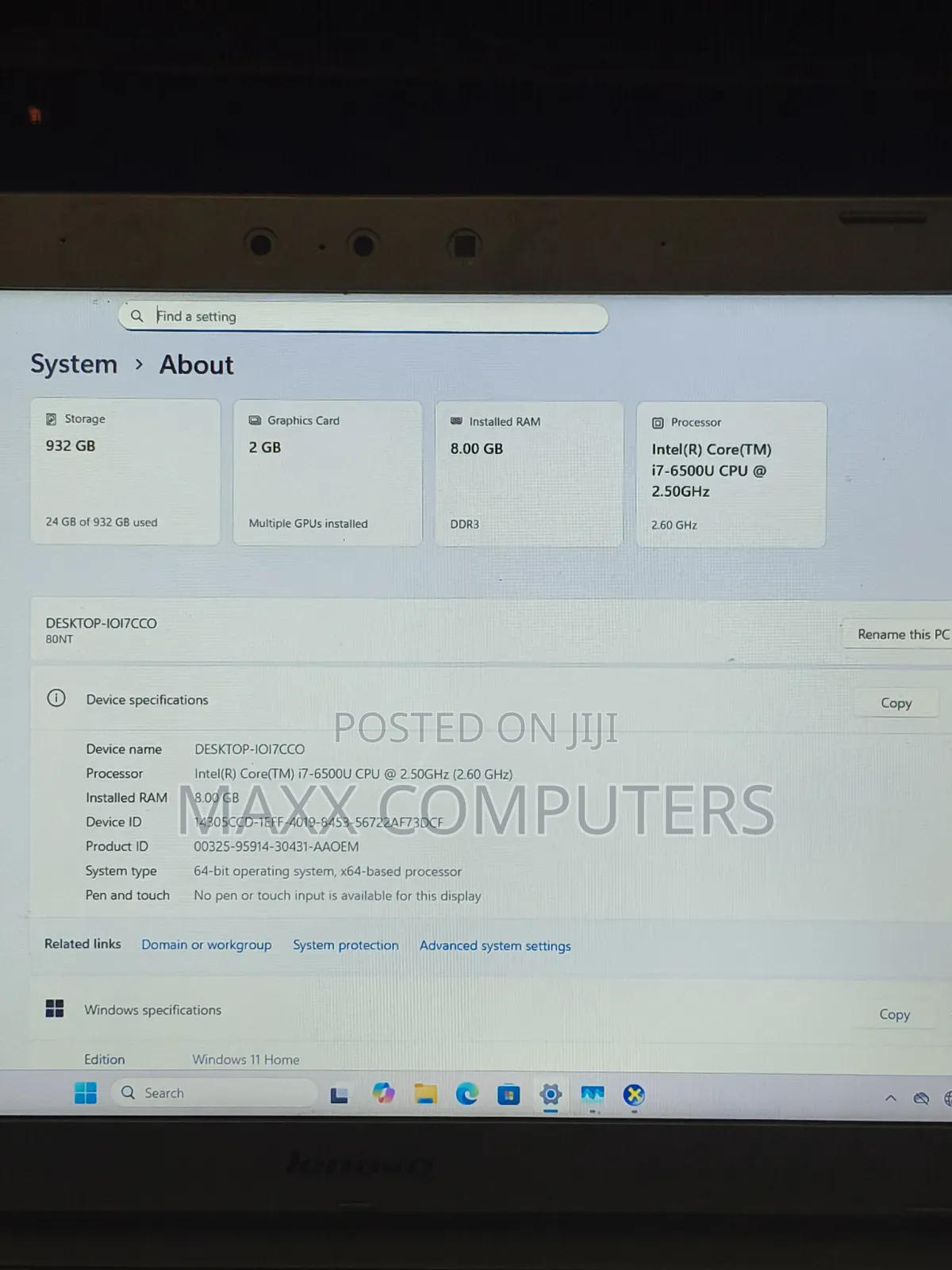 Laptop Lenovo IdeaPad 500S 8GB Intel Core i7 HDD+SSD 1T