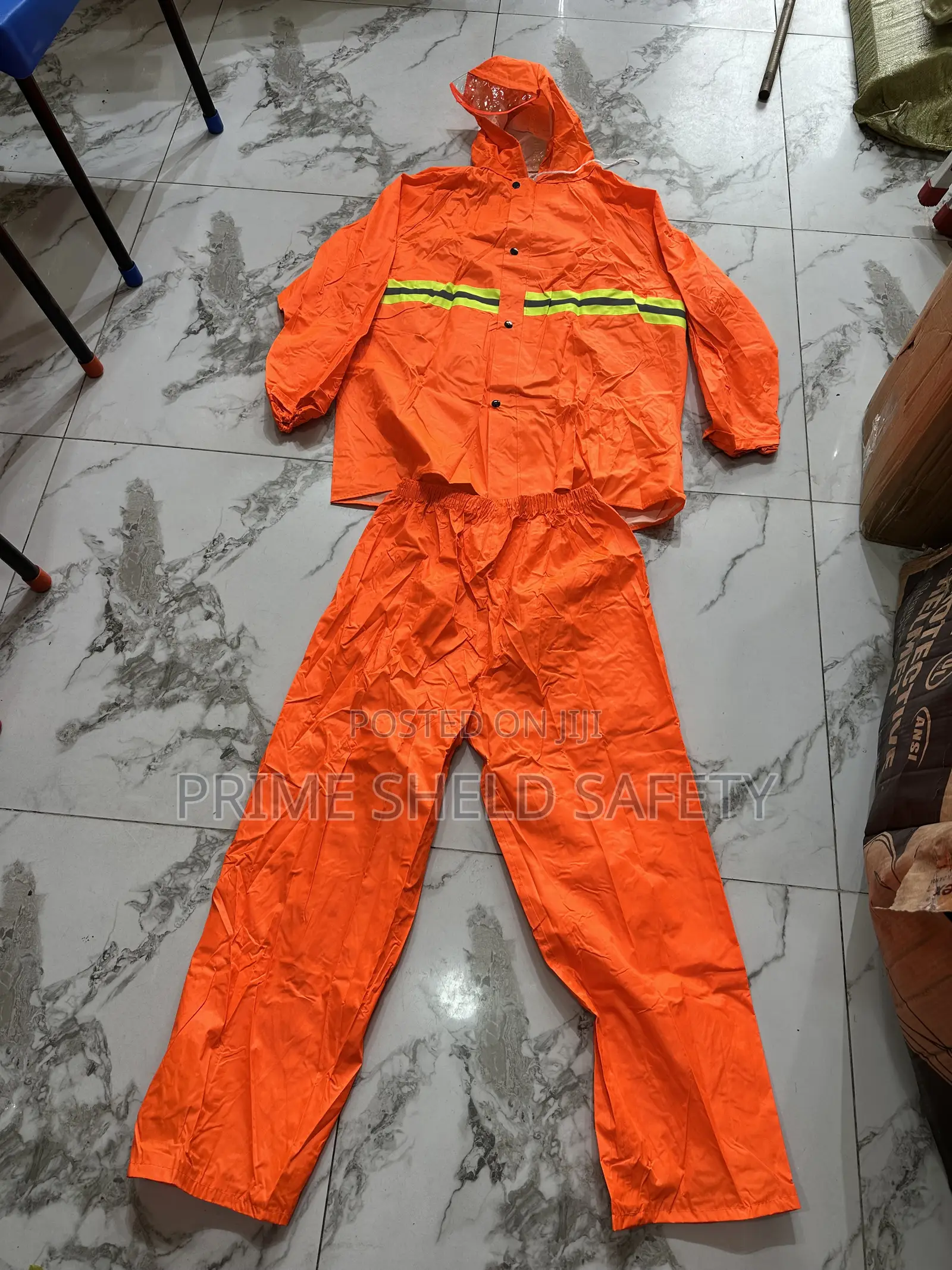 Orange Reflective Rain Suit