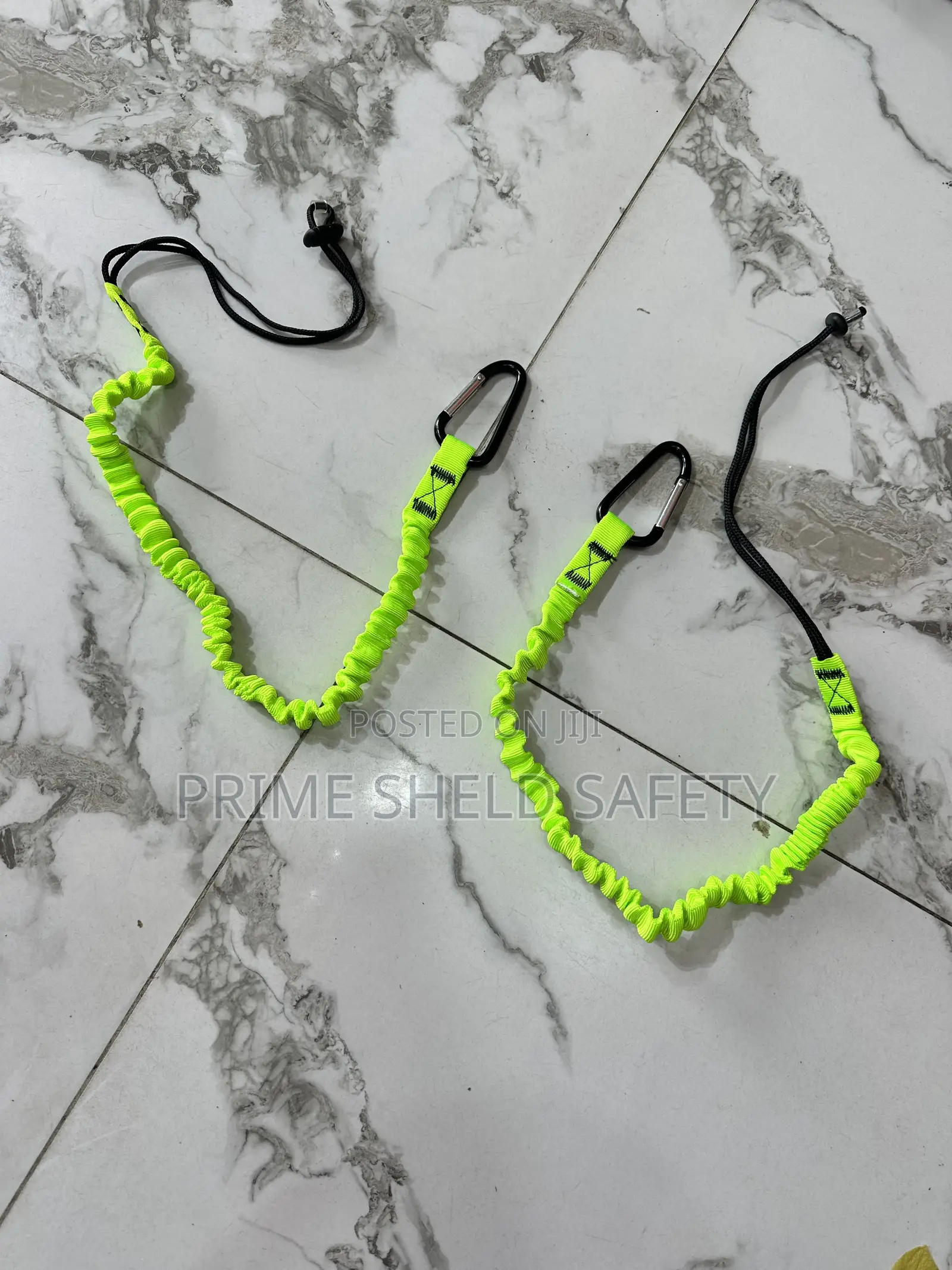 Double Leg Elastic Safety Tool Lanyard With Carabiners
