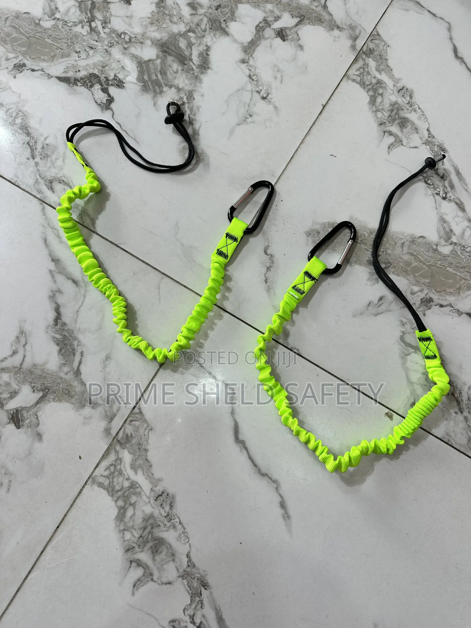 Double Leg Elastic Safety Tool Lanyard With Carabiners