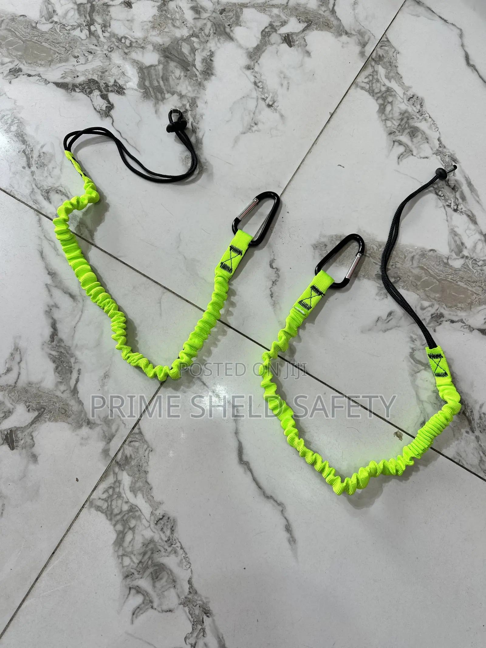Double Leg Elastic Safety Tool Lanyard With Carabiners
