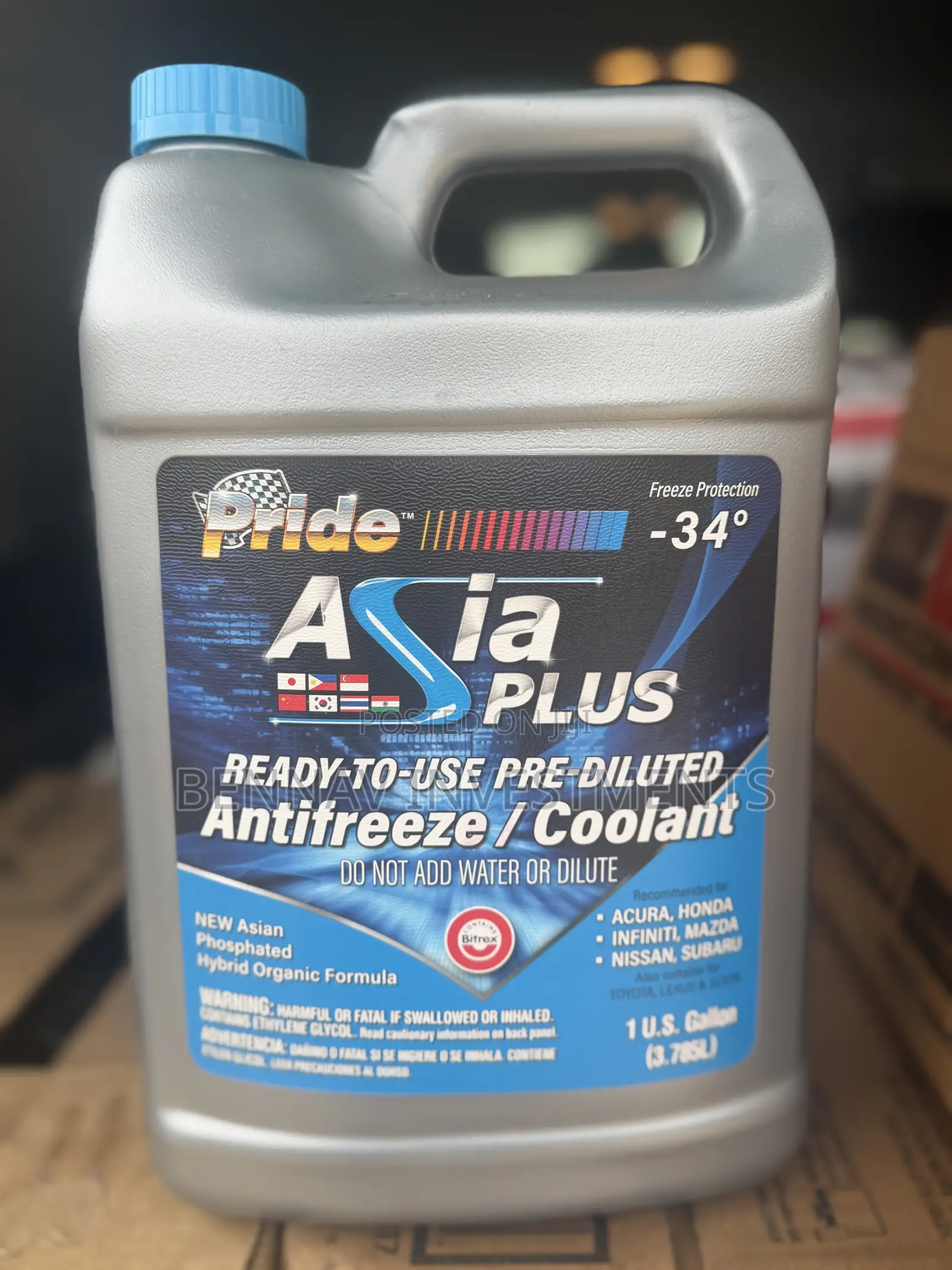 Pride Asia-Plus Pre-Diluted Blue Anti-Freeze/Coolant