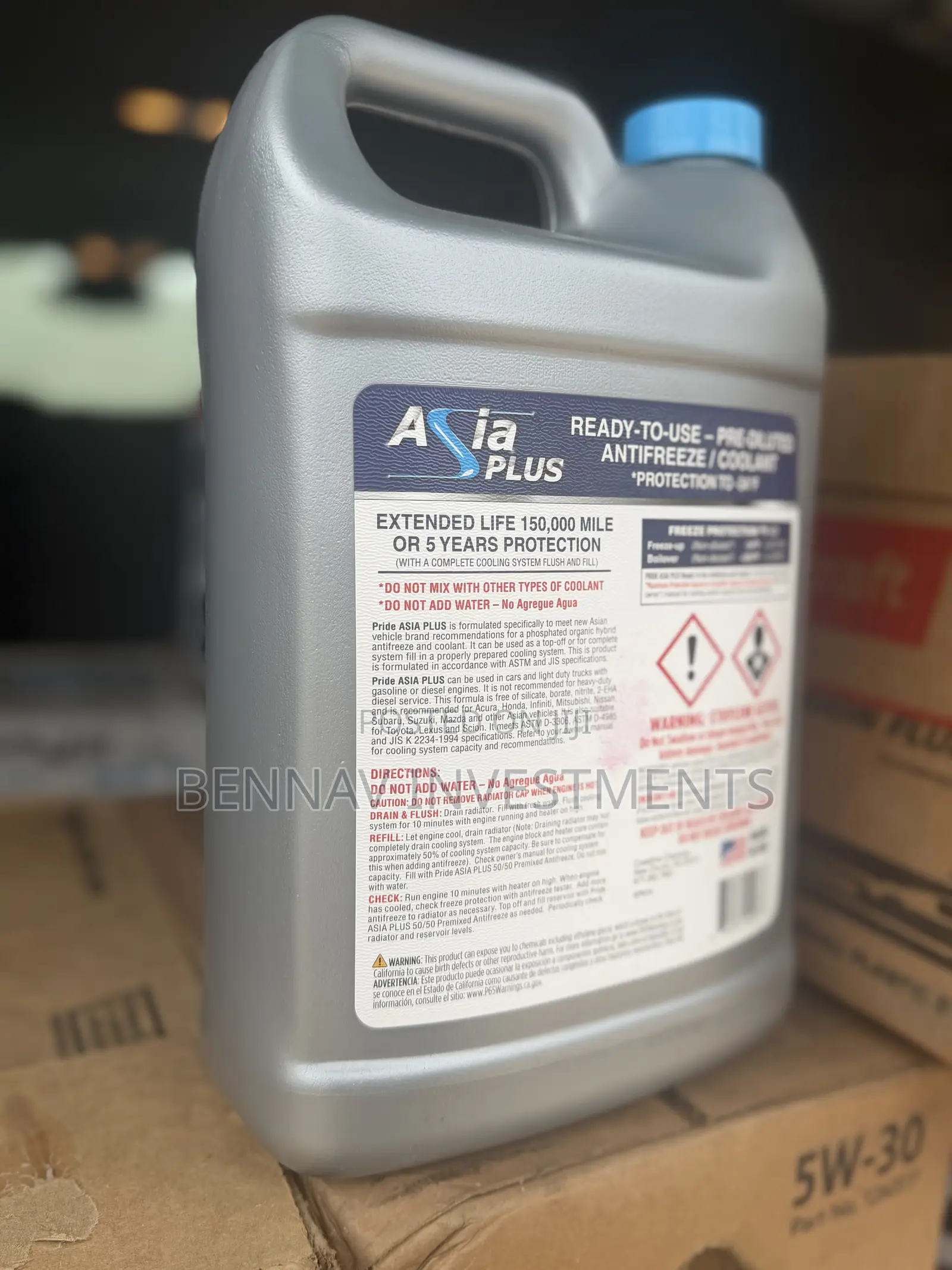 Pride Asia-Plus Pre-Diluted Blue Anti-Freeze/Coolant