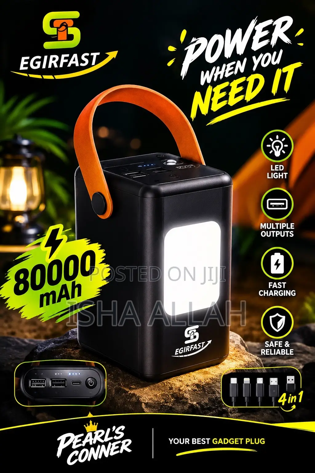 Quality EGIRFAST 8000mAh Power Station