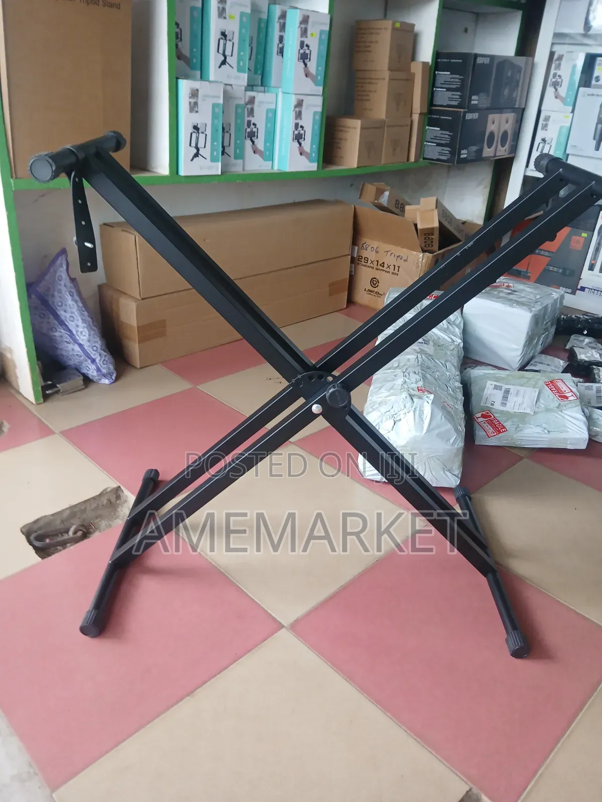 X-Style Adjustable Keyboard Stand – Foldable Double-Braced Piano Stand