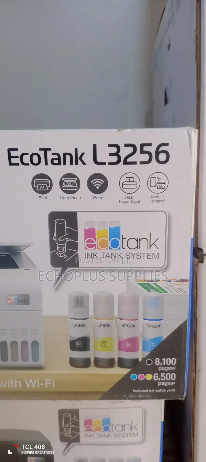 Epson Ecotank L3256 Color Printer/3-in-1/WiFi