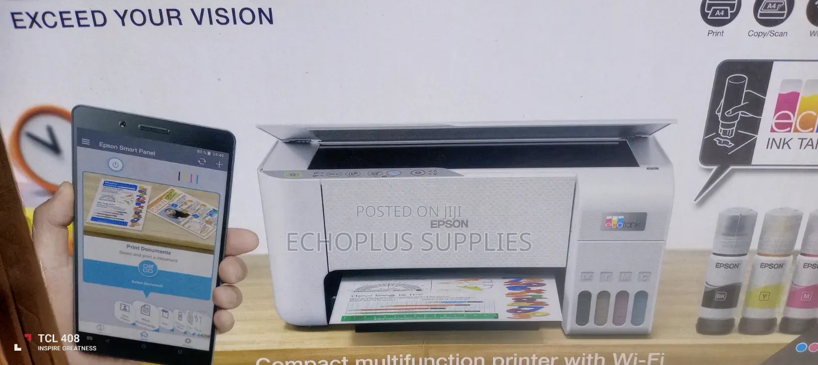 Epson Ecotank L3256 Color Printer/3-in-1/WiFi