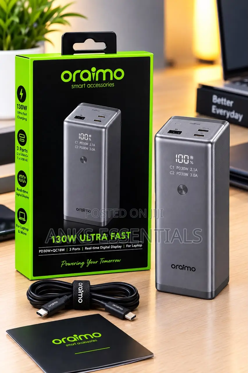 Oraimo 130W Laptop Power Bank 27600mAh PowerJet 130